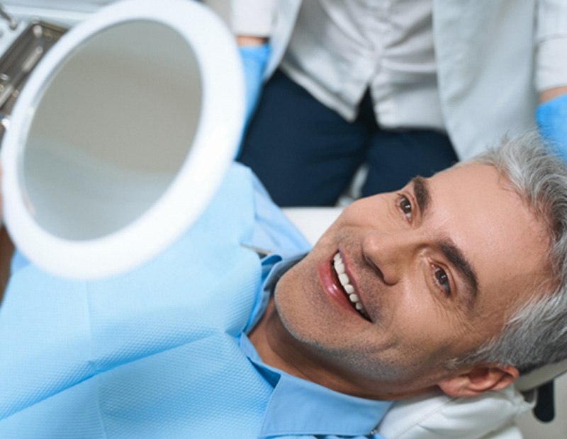 Man seeing Delta Dental Premier dentist in Portland
