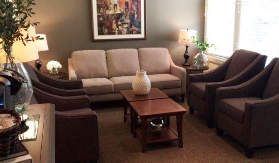 Dental office waiting room